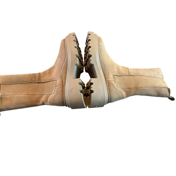 AQUA Jessy Suede  Pull On Booties Mid Calf Chelsea NEW Size 8.5 - Picture 7 of 9